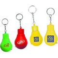 Light Bulb Shape Tape Measure Key Chain